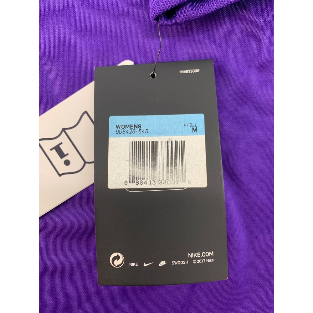 Nike Dri‎ Fit Alabama Crimson Tide Purple Polo Shirt Womens Medium - Picture 9 of 11